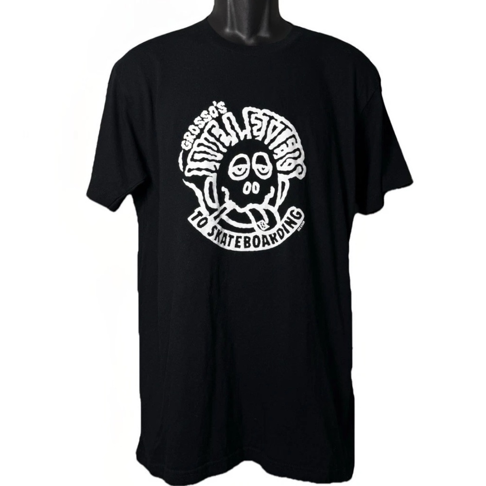Six Stair Jeff Grosso Loveletters to Skateboarding Bad Acid Tee Black AA Tee L